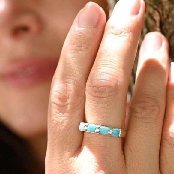 Authentic Kingsman Arizona Turquoise Sterling Silver Ring bohemian South… - Picture 1 of 8
